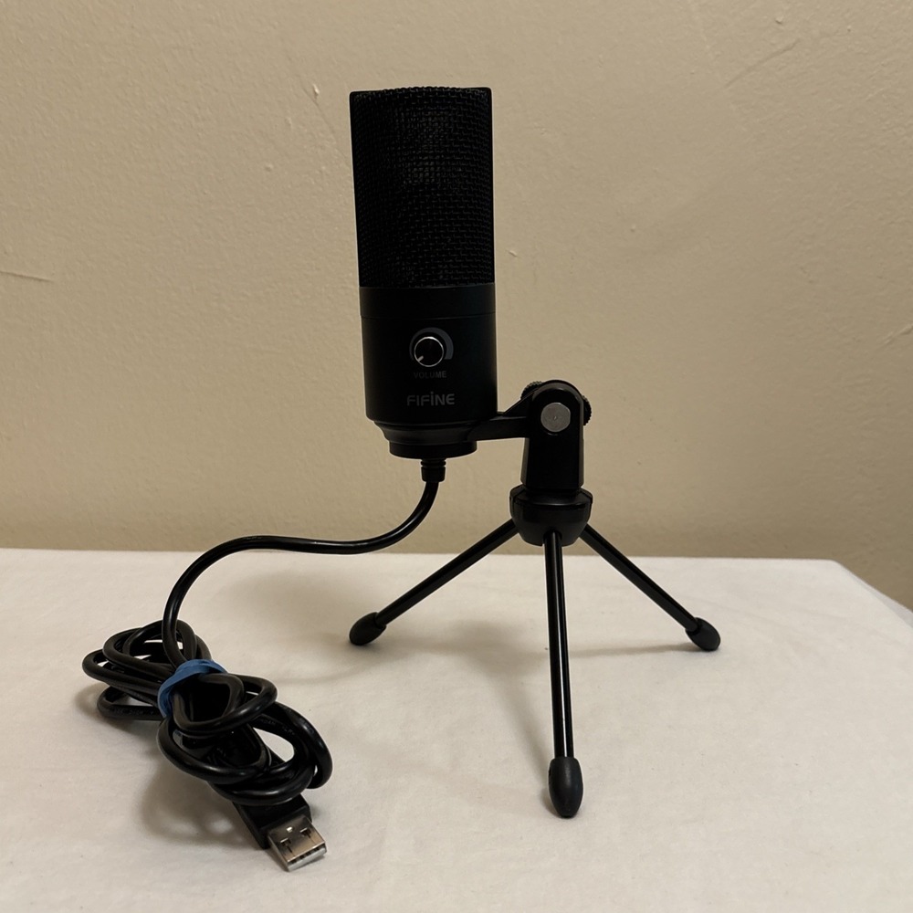 FIFINE USB CONDENSER MICROPHONE | K669B | BLACK Tested and working